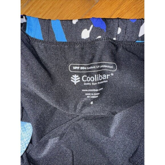 Coolibar Skort Women's Black Blue White Print UPF50+ Size S - Picture 3 of 4